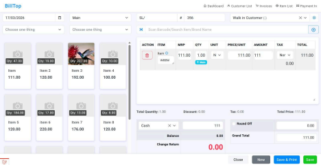 BillTop POS Surface